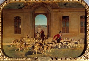 Das Rudel verlässt die großen Ställe von Chantilly