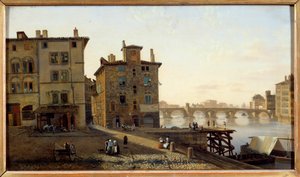 Ansicht des alten Fischerviertels in Lyon von Jean Michel Grobon
