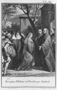Abelard begrüßt Heloise im Paraclete, Illustration aus 