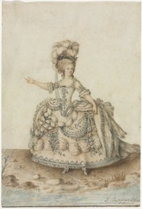 Kostümstudie für Opernsänger von Jean Michel the Younger Moreau