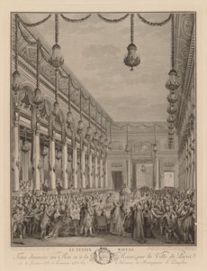 Königliches Fest im Hôtel de Ville, 21. Januar 1782 von Jean Michel the Younger Moreau
