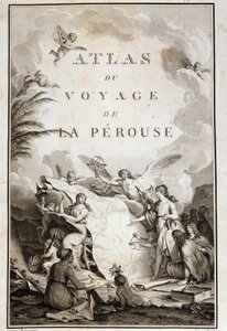 Titelseite von „Atlas du voyage de La Perouse“ (Jean-Francois Galaup, Comte de La Perouse)