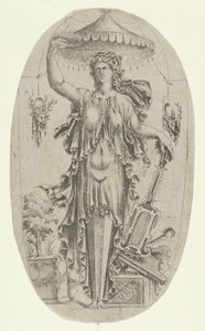 Term in Form einer Frau mit Musikinstrument, 1535-55