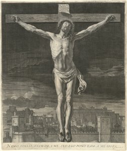 Christus stirbt am Kreuz von Jean Morin, after Philippe de Champaigne