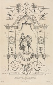 Columbine und Harlekin von Jean Moyreau