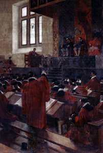Anne du Bourg und Heinrich II im Pariser Parlament, 10. Juni 1559 von Jean Paul Laurens