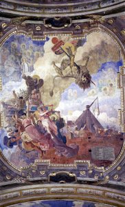 Decke des Rathauses von Toulouse: Allegorie des Todes von Simon de Montfort von Jean Paul Laurens von Jean Paul Laurens