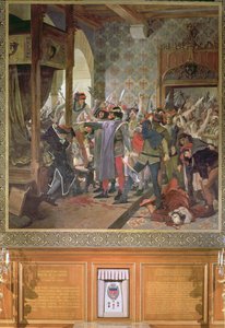 Étienne Marcel (gest. 1358) schützt den Dauphin vor dem Mob im Jahr 1358 von Jean Paul Laurens