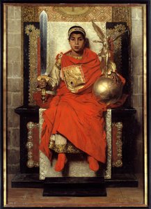 Das Niedere Reich: Flavius Honorius (384-423). Erstes Gemälde des Kaisers des Westens (395-423), als Kind. von Jean Paul Laurens