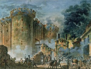 Die Einnahme der Bastille, 14. Juli 1789 von Jean Pierre Houel