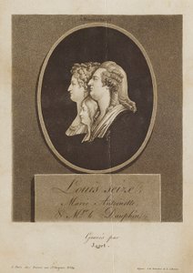 Louis Seize, Marie Antoinette und Mgr. le Dauphin von Jean Pierre Marie Jazet