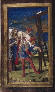 Die Kreuzabnahme aus Lettres bâtardes, ca. 1490-1510