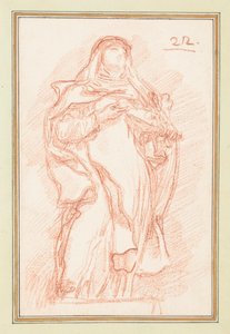 Stehende Frau in Nonnenhabit von Jean Robert Ango