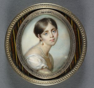Porträt einer jungen Frau in Weiß, 1805