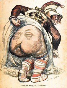 Der unsterbliche Albion - Edward VII. Karikatur von Jean Veber über den Burenkrieg - L