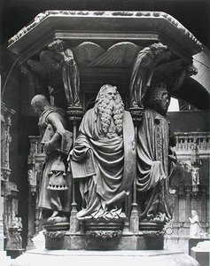 Moses (Detail) vom sechseckigen Sockel des Brunnens von Moses, Kopie des Originals aus Chartreuse de Champmol, Dijon
