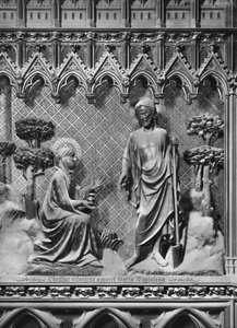 Kathedrale, Innenraum, Chorschranke, Jesus Christus erscheint Maria Magdalena, ca. 1340-51 von Jean and Jean Le Boutellier Ravy
