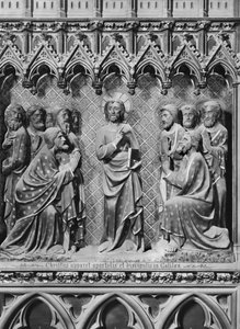 Kathedrale, Innenraum, Chorschranke, Jesus Christus erscheint den Aposteln und Jüngern in Galiläa, ca. 1340-51 von Jean and Jean Le Boutellier Ravy
