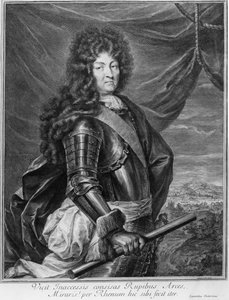 Porträt von Ludwig XIV. (1638-1715) graviert von Gerard Edelinck (1640-1707) von Jean de la Haye