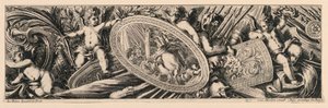 Fries: Waffen-Trophäen und Putti von Jean le Pautre