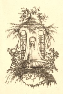 Chinesischer Brunnen mit Maske von Jeanne Deny