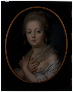 Eine junge Frau bei ihrer Toilette
