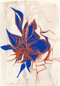 Abstrakte blaue Blüte