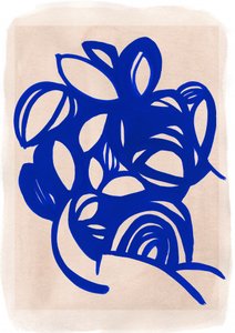 Blaues Abstraktes Florales