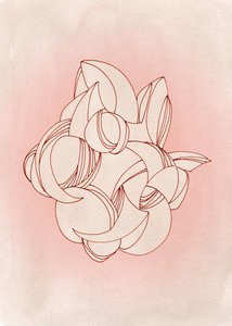 Rosa organisches Abstrakt