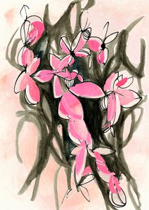 Rosa Abstrakte Blumen