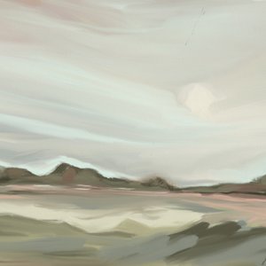 Gedämpfter Bergsee von Jenna Alheit