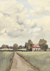 Friedliches Landhaus