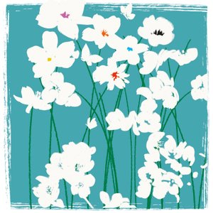Türkise Blumen von Jenny Frean