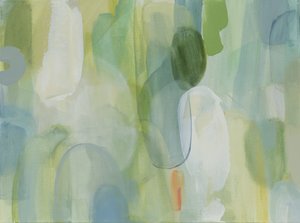 Grün Blau Abstrakt von Jenny Westenhofer