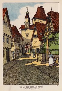 In einer alten deutschen Stadt, Rothenburg, in Bayern von Jenny Wylie