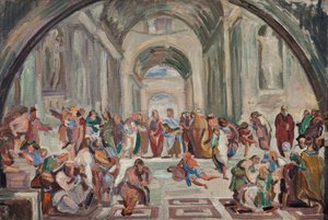 Kopie nach Rafael: Die Schule von Athen von Jens Adolf Jerichau