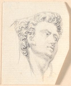 Zurückgebogenes Männerkopf