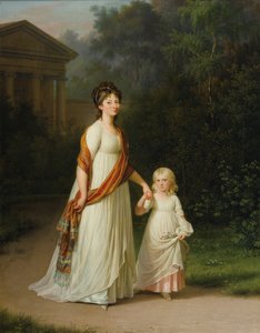 Marie Sophie Frederikke, Prinzessin von Dänemark und ihre Tochter, Prinzessin Caroline von Jens Juel