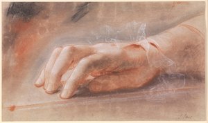 Studie einer rechten Hand für das Porträt der Gräfin Anna Joachima Danneskiold-Laurvigen von Jens Juel