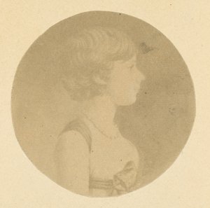 Mezzotinto-Porträt eines Mädchens im Profil, aus Die St. Memin Sammlung von Porträts, 1862
