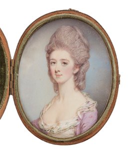 Porträtminiatur einer Dame