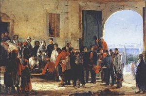 Der Krimkrieg: die Krankenschwester Florence Nightingale im Krankenhaus von Scutari in der Türkei, 1856