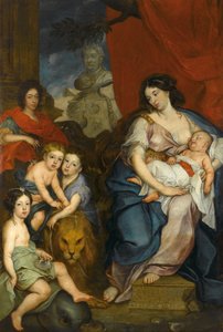 Porträt von Königin Marie Casimire mit Kindern von Jerzy Siemiginowski Eleuter