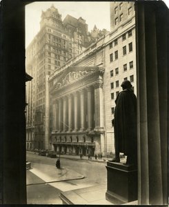 Broad St vom Treasury Building, New York, USA, ca. 1905-40