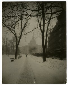 State House im Sturm, Boston, USA, ca. 1902-10 von Jessie Tarbox Beals