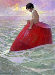 Tom saß lange Tage auf der Boje von Jessie Willcox Smith