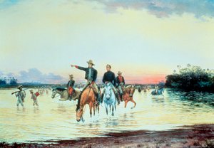 Bolivar und Santander in der Schlacht von Llanos