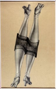 Collage „Deux belles jambes“ - von Jindrich Styrsky (1899-1942)