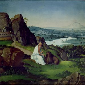 St. Hieronymus in einer Landschaft