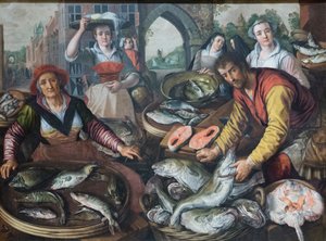 Die vier Elemente: Wasser von Joachim Beuckelaer or Bueckelaer